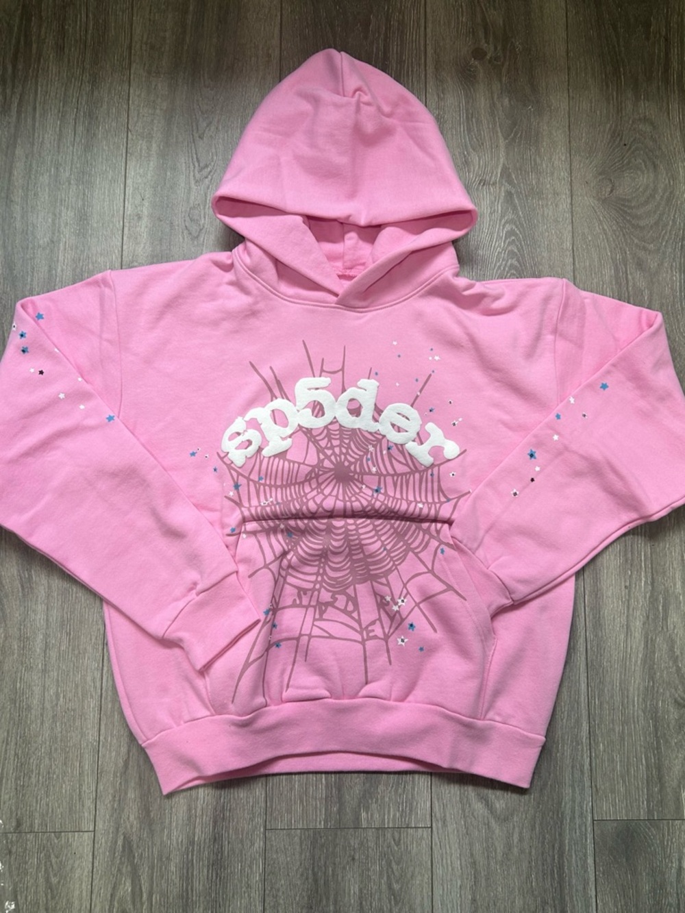 Sp5der Pink Web Hoodie | Size Medium